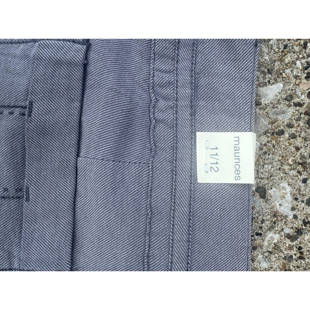 Y2K Maurices Women's Grey Dress Pant Trousers Flare Leg Polished SZ 11/ 12 NWT - Picture 14 of 16